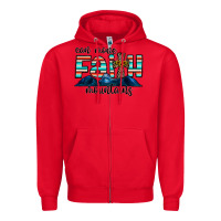 Red can move faith mountains Zipper Hoodie - CowhideDigitalArt