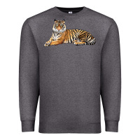 Charcoal Heather Tiger Premium Sweatshirt - LillyAllenDesigns