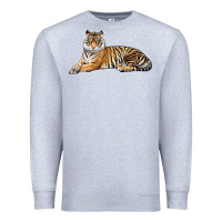 Heather Grey Tiger Premium Sweatshirt - LillyAllenDesigns