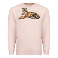 Pale Pink Tiger Premium Sweatshirt - LillyAllenDesigns