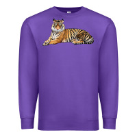 Purple Tiger Premium Sweatshirt - LillyAllenDesigns