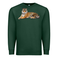 Sports Green Tiger Premium Sweatshirt - LillyAllenDesigns