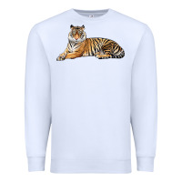 White Tiger Premium Sweatshirt - LillyAllenDesigns