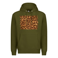Army Green leopard background Premium Hoodie - NancyCooperArtShop