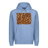 Colony Blue leopard background Premium Hoodie - NancyCooperArtShop