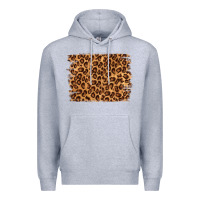 Heather Grey leopard background Premium Hoodie - NancyCooperArtShop