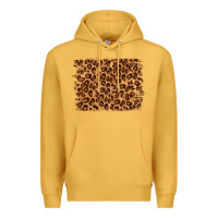 Mustard leopard background Premium Hoodie - NancyCooperArtShop