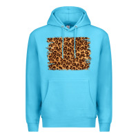 Ocean Blue leopard background Premium Hoodie - NancyCooperArtShop