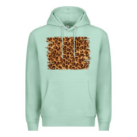 Seafoam leopard background Premium Hoodie - NancyCooperArtShop