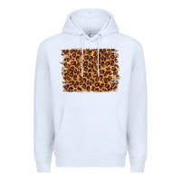 White leopard background Premium Hoodie - NancyCooperArtShop