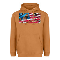 Meerkat usa flag and leopard with wood license plate Heavyweight Hoodie - Artiststas