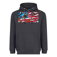 Smoke usa flag and leopard with wood license plate Heavyweight Hoodie - Artiststas