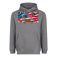 Storm usa flag and leopard with wood license plate Heavyweight Hoodie - Artiststas