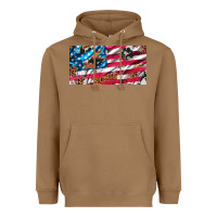 Toasted Coconut usa flag and leopard with wood license plate Heavyweight Hoodie - Artiststas