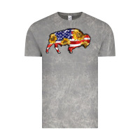 Cloud Rock bison amerıcan flag Vintage Tee - BarkalooDesign