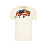 Vintage Arctic bison amerıcan flag Vintage Tee - BarkalooDesign