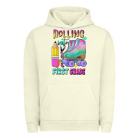 Pigment Pistachio rolling into first grade Urban Hoodie - BundleAndBundleShop