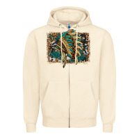 Sandshell indian headdress with background Zipper Hoodie - HRA Design Shop