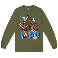 Army Green trust in the lord Long Sleeve Tee - Zillion Design Studio
