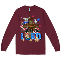 Burgundy trust in the lord Long Sleeve Tee - Zillion Design Studio