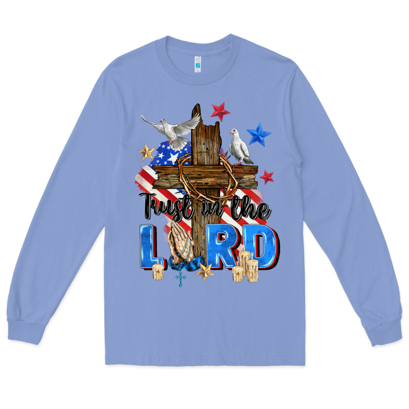 Trust In The Lord Long Sleeve Tee by Zillion Design Studio | Teevron