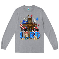Heather Grey trust in the lord Long Sleeve Tee - Zillion Design Studio