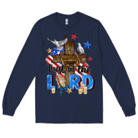 Navy trust in the lord Long Sleeve Tee - Zillion Design Studio