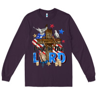 Plum trust in the lord Long Sleeve Tee - Zillion Design Studio