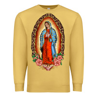 Antique Gold our lady of guadalupe leopard and roses Premium Sweatshirt - BarkalooDesign