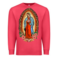 Cardinal our lady of guadalupe leopard and roses Premium Sweatshirt - BarkalooDesign