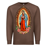 Chestnut our lady of guadalupe leopard and roses Premium Sweatshirt - BarkalooDesign