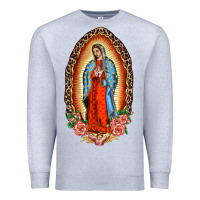 Our Lady Of Guadalupe Leopard And Roses Premium Sweatshirt | Teevron