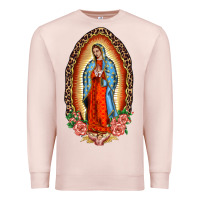 Pale Pink our lady of guadalupe leopard and roses Premium Sweatshirt - BarkalooDesign