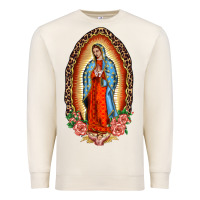 Sandshell our lady of guadalupe leopard and roses Premium Sweatshirt - BarkalooDesign