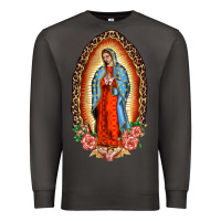 Smoke our lady of guadalupe leopard and roses Premium Sweatshirt - BarkalooDesign
