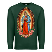 Sports Green our lady of guadalupe leopard and roses Premium Sweatshirt - BarkalooDesign