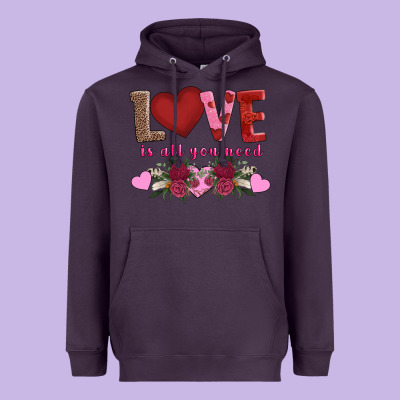 Love Is All You Need Heavyweight Hoodie Designed By Adodesignshop