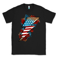 Black American lightning bolt Classic Tee - Neo Western