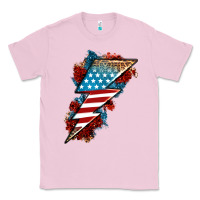 Bubblegum Pink American lightning bolt Classic Tee - Neo Western