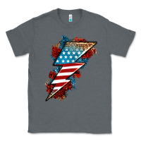 Charcoal Heather American lightning bolt Classic Tee - Neo Western