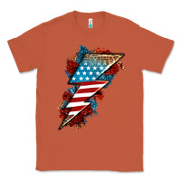 Copper American lightning bolt Classic Tee - Neo Western