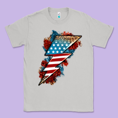 American Lightning Bolt Classic Tee Designed By Neo Western