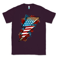 Plum American lightning bolt Classic Tee - Neo Western