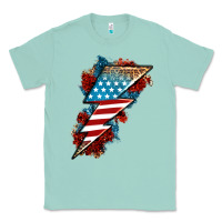 Seafoam American lightning bolt Classic Tee - Neo Western