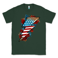 Sports Green American lightning bolt Classic Tee - Neo Western