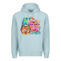 Blue Mist i just want stay home and craft Premium Hoodie - NancyCooperArtShop
