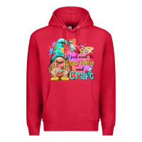 Cardinal i just want stay home and craft Premium Hoodie - NancyCooperArtShop
