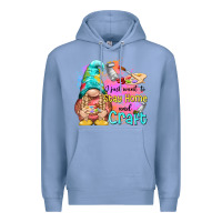Colony Blue i just want stay home and craft Premium Hoodie - NancyCooperArtShop