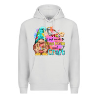 Dove Grey i just want stay home and craft Premium Hoodie - NancyCooperArtShop