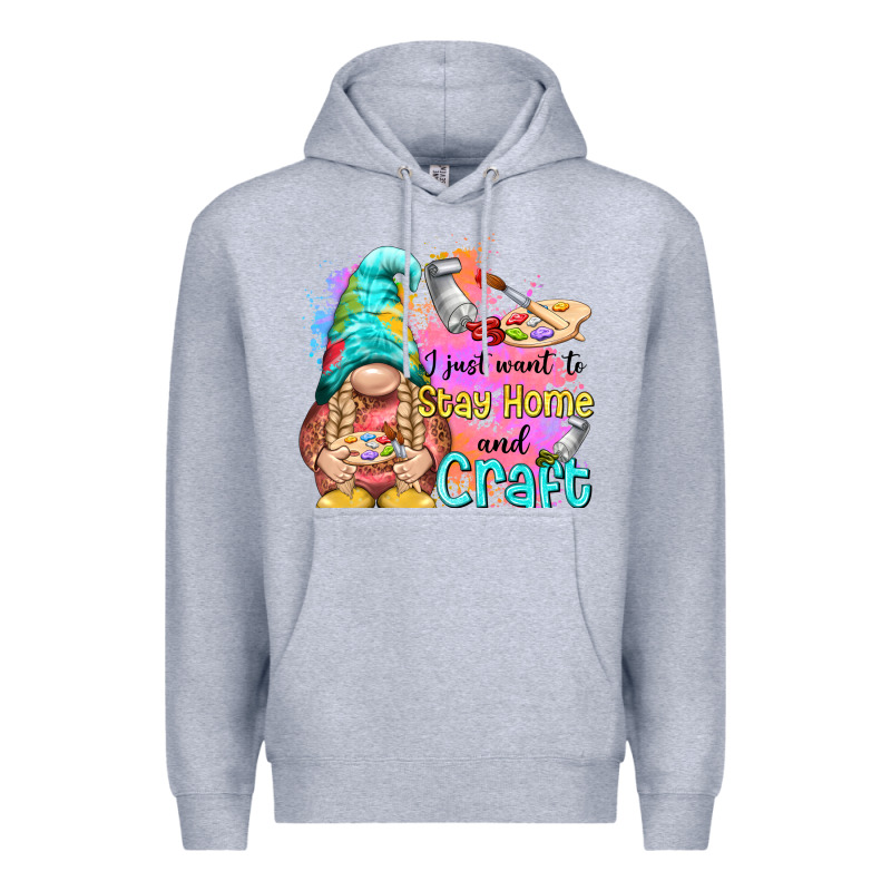I Just Want Stay Home And Craft Premium Hoodie by NancyCooperArtShop | Teevron